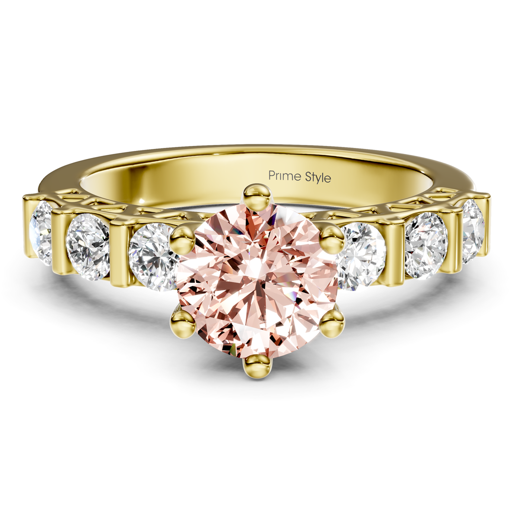 1.60-4.60 CT Round Cut Fancy Pink Diamonds - Engagement Ring
