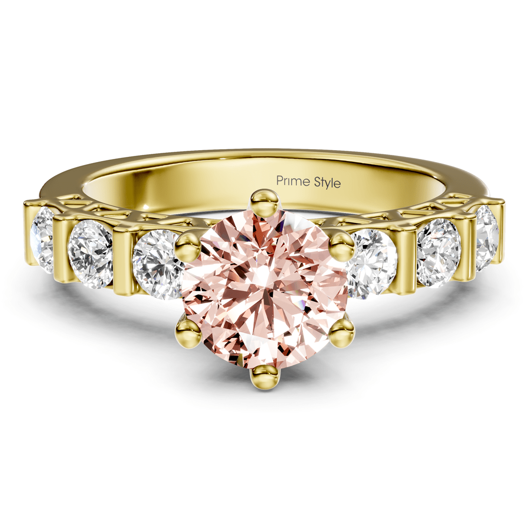 1.60-4.60 CT Round Cut Fancy Pink Diamonds - Engagement Ring