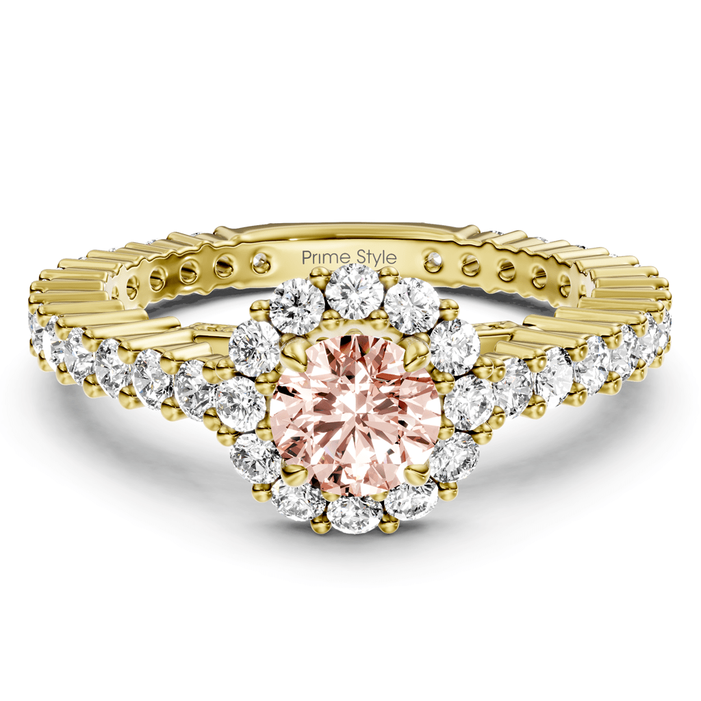 1.85 - 4.85 CT Round Cut Fancy Pink Diamonds - Engagement Ring - Primestyle.com