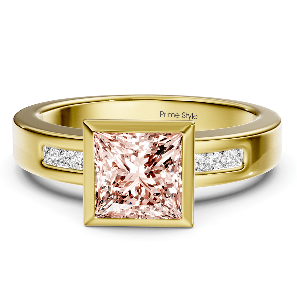 1.20 - 4.20 CT Princess Cut Fancy Pink Diamonds - Engagement Ring - Primestyle.com