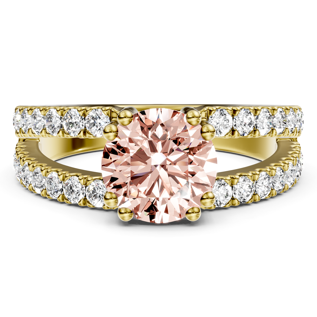 1.70-4.70 CT Round Cut Fancy Pink Diamonds - Engagement Ring