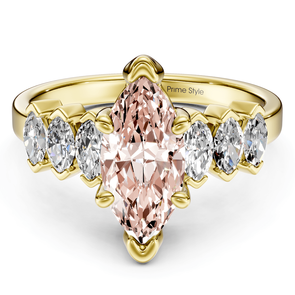 2.00 - 5.00 CT Marquise Cut Fancy Pink Diamonds - Engagement Ring - Primestyle.com