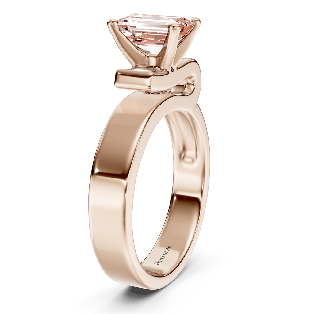 1.10-4.10 CT Emerald & Princess Cut Fancy Pink Diamonds - Engagement Ring