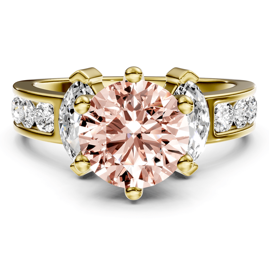 1.85 - 4.85 CT Marquise & Round Cut Fancy Pink Diamonds - Engagement Ring - Primestyle.com