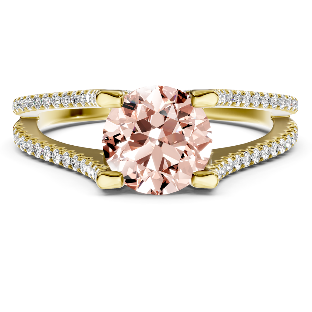 1.40-4.40 CT Round Cut Fancy Pink Diamonds - Engagement Ring