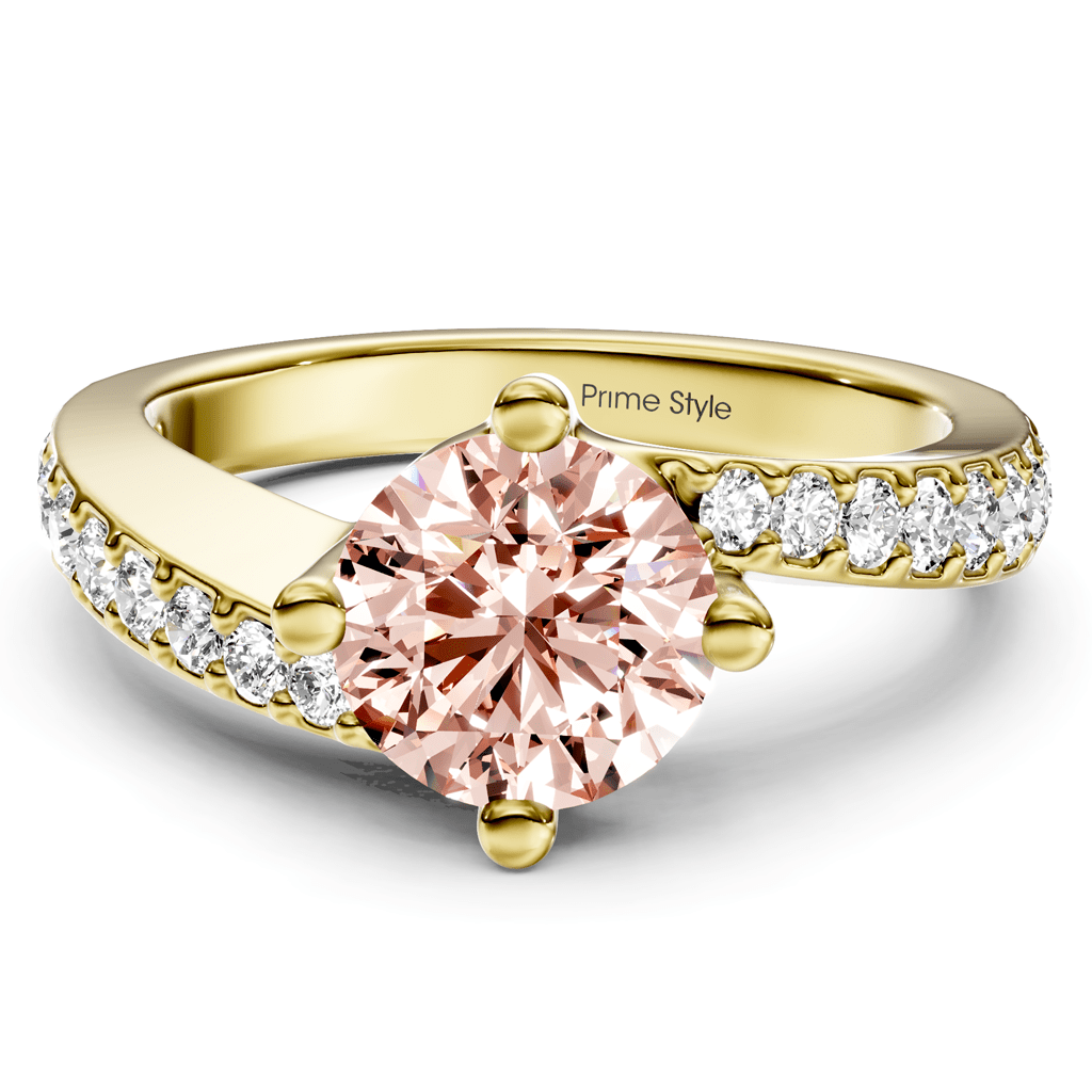 1.35 - 4.35 CT Round Cut Fancy Pink Diamonds - Engagement Ring - Primestyle.com