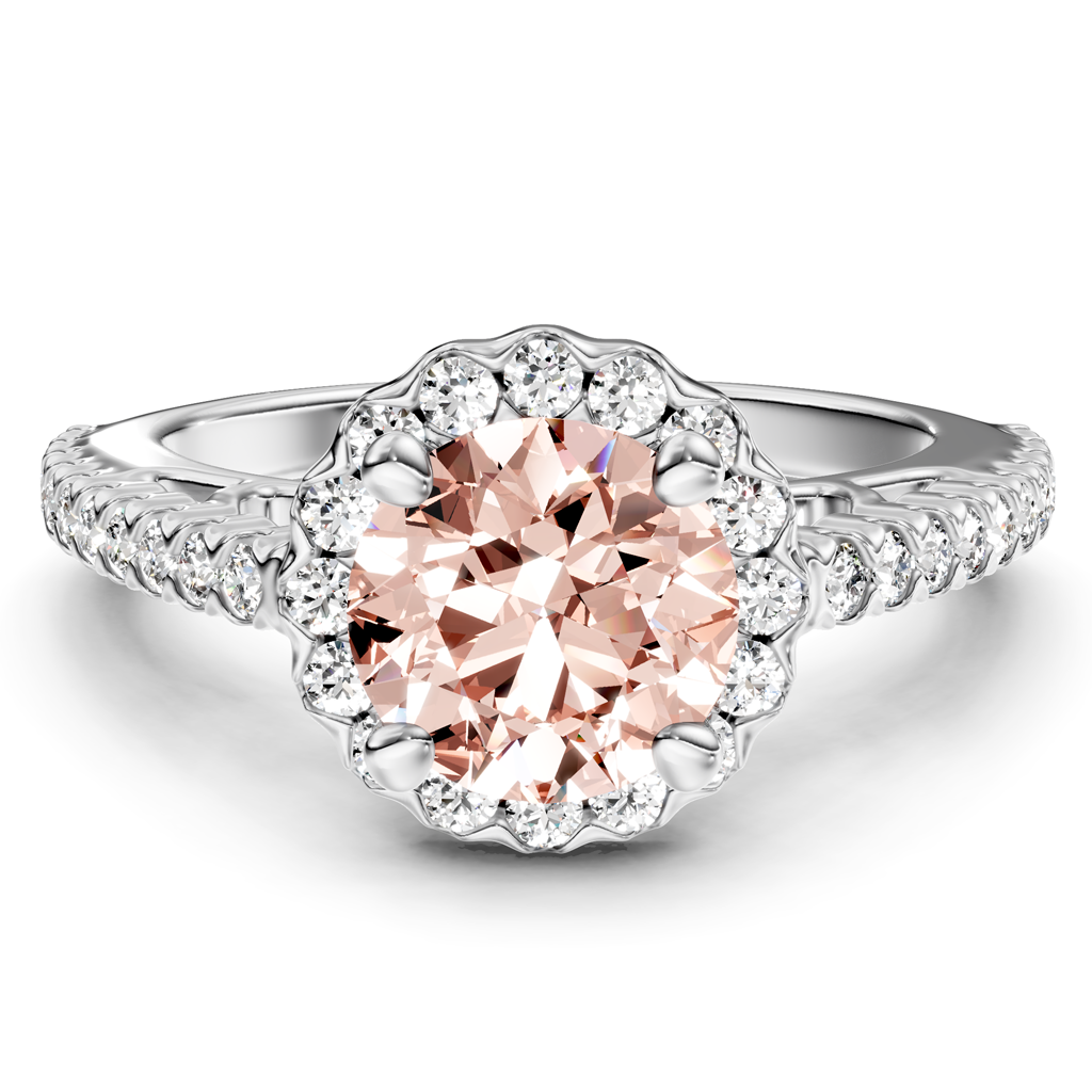 1.35-4.35 CT Round Cut Fancy Pink Diamonds - Engagement Ring