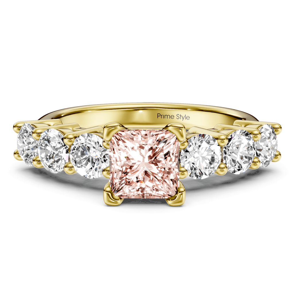 2.60 - 5.60 CT Round Cut Fancy Pink Diamonds - Engagement Ring - Primestyle.com