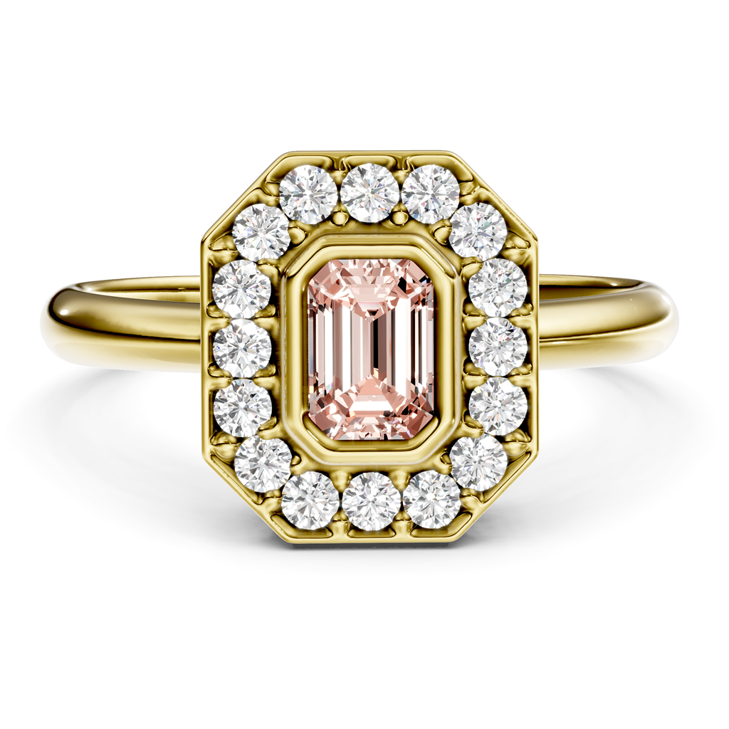 1.35-4.35 CT Emerald & Round Cut Fancy Pink Diamonds - Engagement Ring