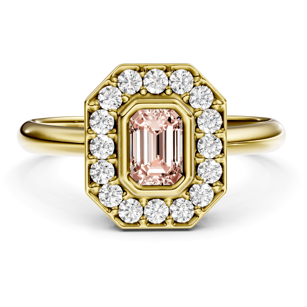 1.35 - 4.35 CT Emerald & Round Cut Fancy Pink Diamonds - Engagement Ring - Primestyle.com