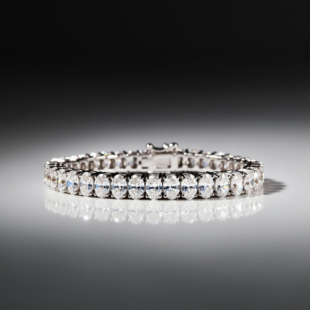 9.00-16.50 CT Oval Cut Diamonds - Tennis Bracelet