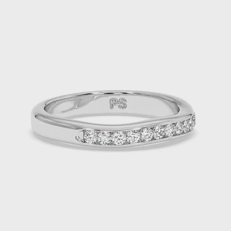 0.30 CT Round Cut Lab Grown Diamonds - Wedding Band