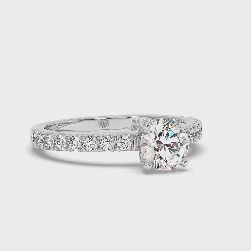 0.90-3.40 CT Round Cut Lab Grown Diamonds - Engagement Ring