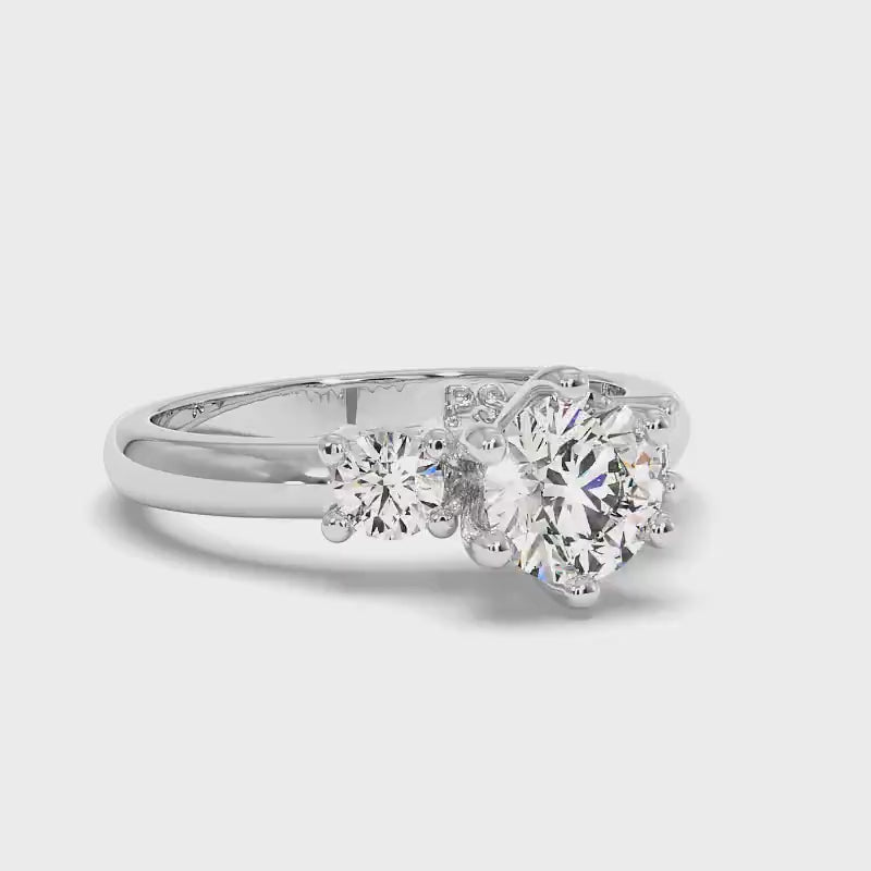 0.75-1.90 CT Round Cut Diamonds - Engagement Ring