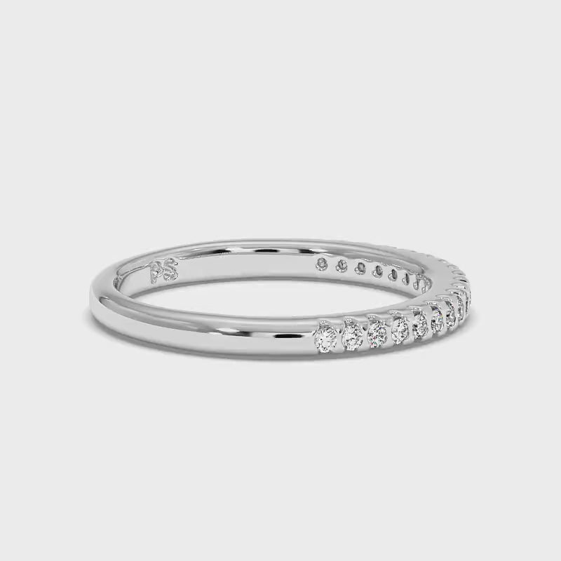 0.20 CT Round Cut Lab Grown Diamonds - Wedding Band