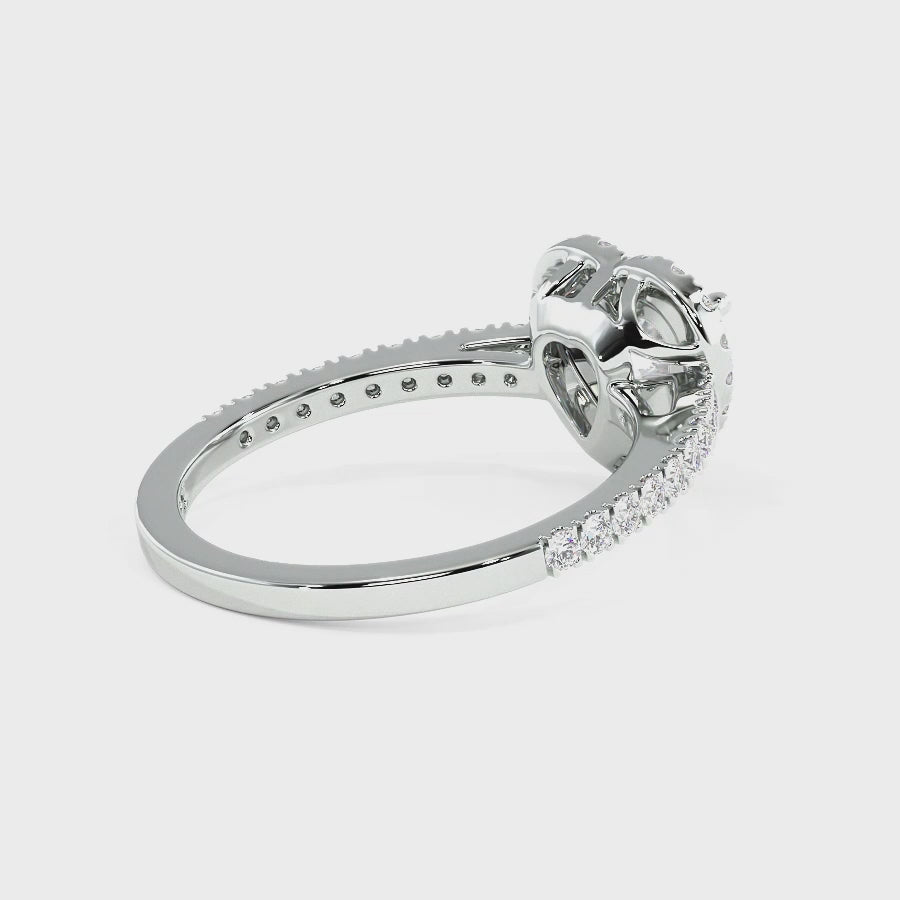 0.85-3.35 CT Round & Heart Cut Lab Grown Diamonds - Engagement Ring