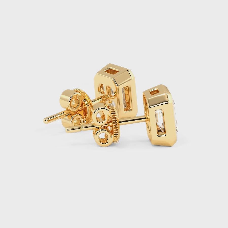 0.60-5.00 CT Radiant Cut Lab Grown Diamonds - Stud Earrings