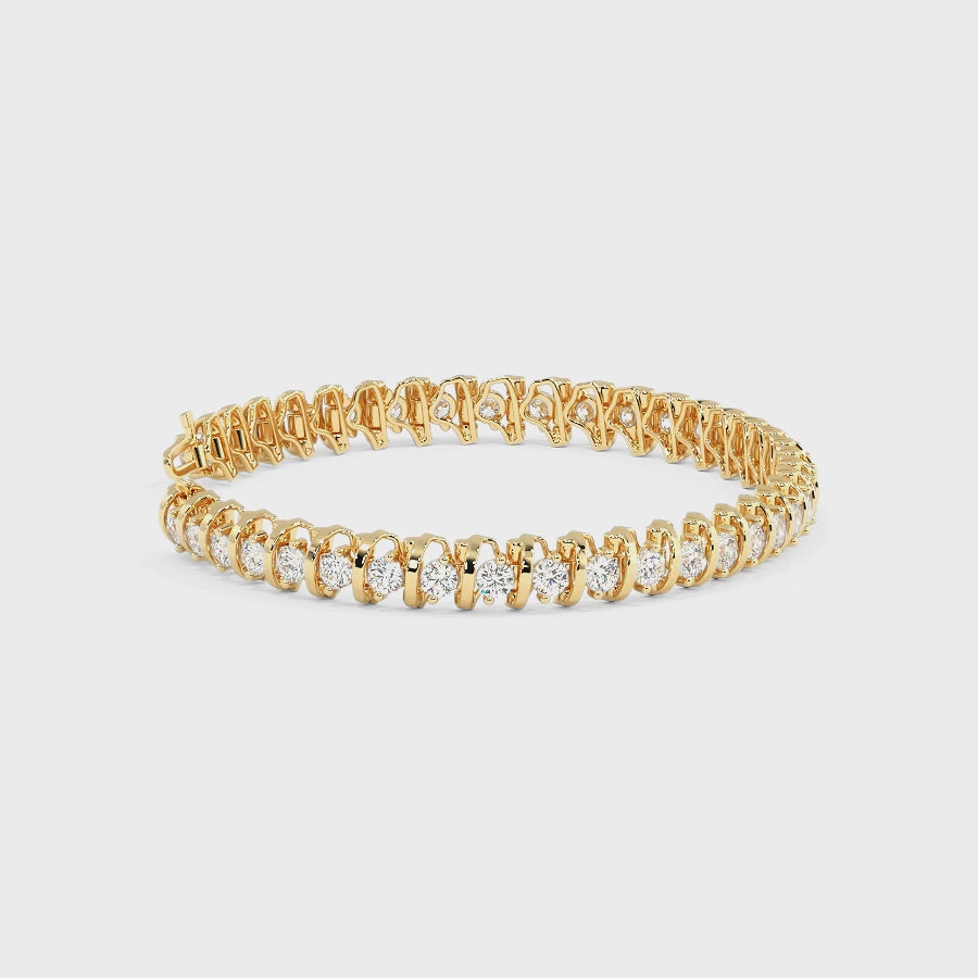 2.00-7.00 CT Round Cut Lab Grown Diamonds - Tennis Bracelet