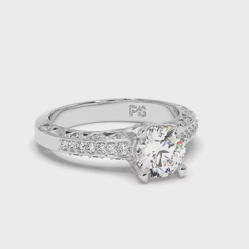 0.60-1.75 CT Round Cut Diamonds - Engagement Ring