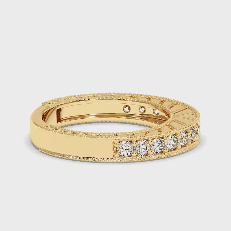 0.60 CT Round Cut Diamonds - Wedding Band
