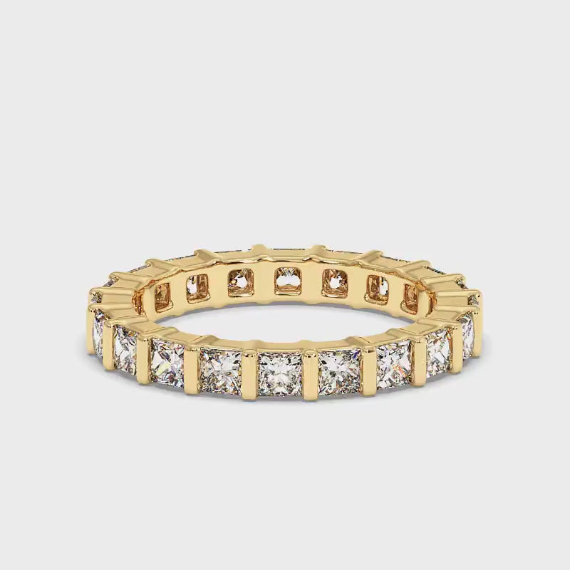 2.50 CT Princess Cut Lab Grown Diamonds - Eternity Ring