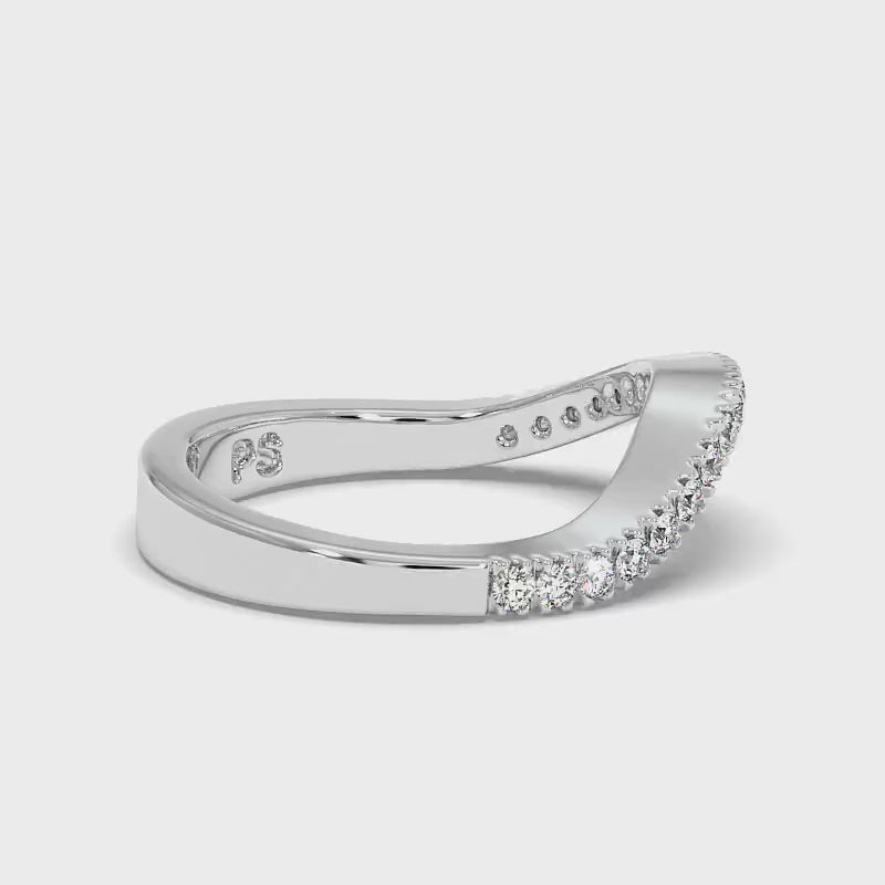 0.30 CT Round Cut Lab Grown Diamonds - Wedding Band