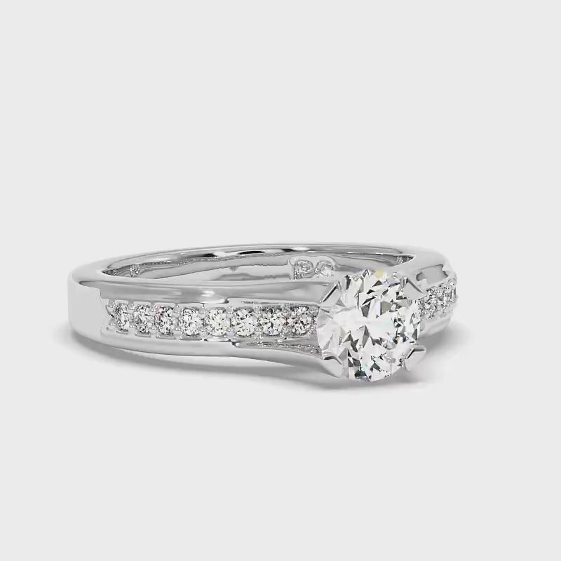 0.60-1.75 CT Round Cut Diamonds - Engagement Ring