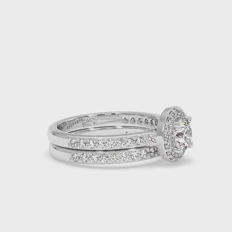 1.05-2.20 CT Round Cut Diamonds - Bridal Set