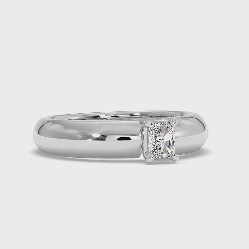 0.50-3.00 CT Radiant Cut Lab Grown Diamonds - Solitaire Ring