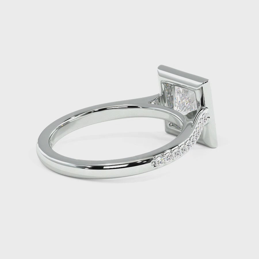 0.80-3.30 CT Round & Princess Cut Lab Grown Diamonds - Halo Ring
