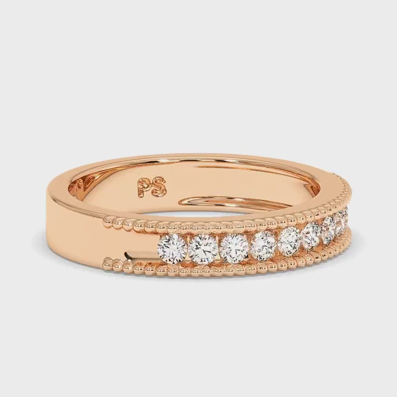 0.45 CT Round Cut Diamonds - Wedding Band