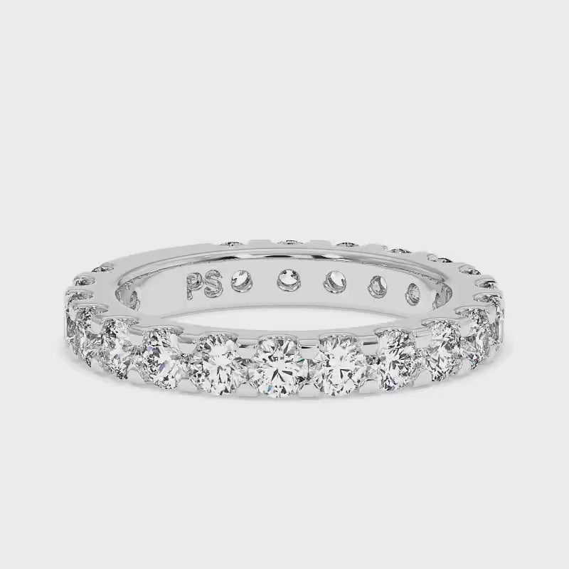 2.80 CT Round Cut Diamonds - Wedding Band