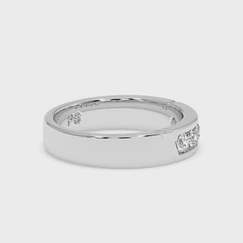 0.35 CT Round Cut Lab Grown Diamonds - Wedding Band