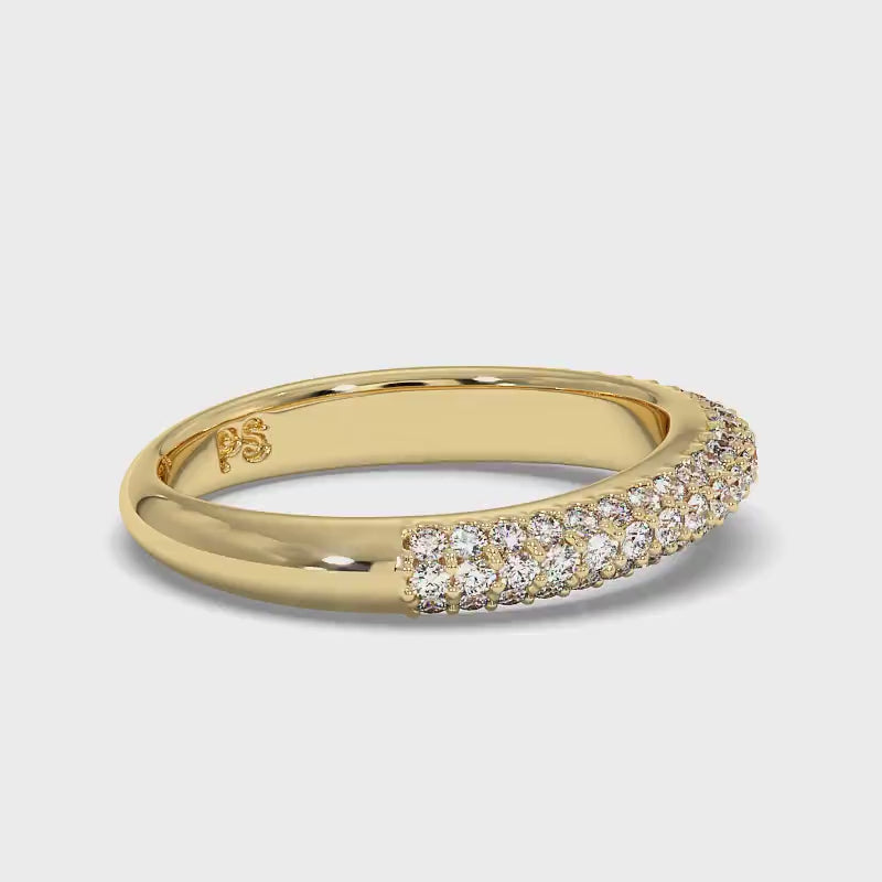 0.65 CT Round Cut Diamonds - Wedding Band