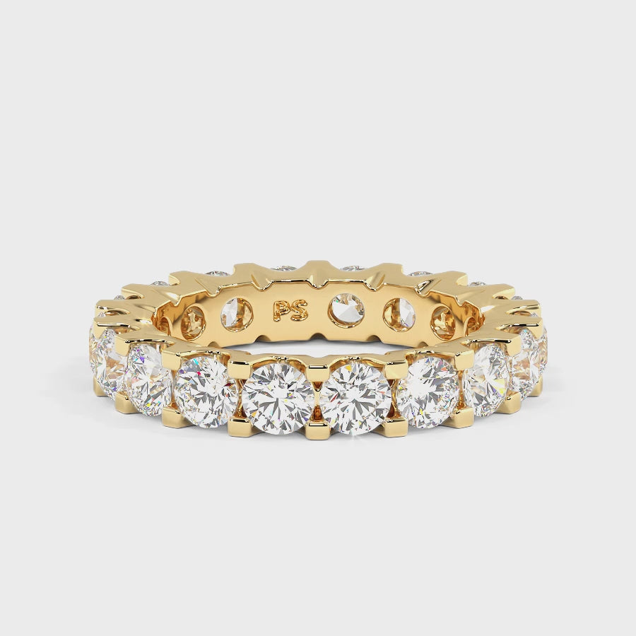 2.00-6.00 CT Round Cut Lab Grown Diamonds - Eternity Ring