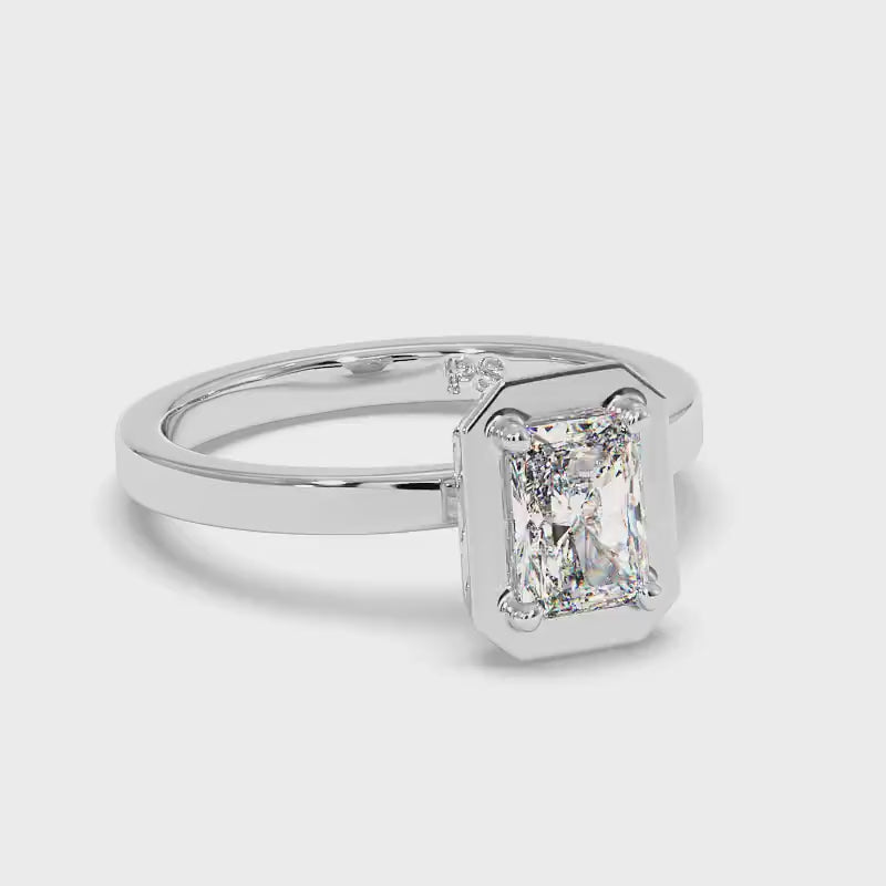 0.50-3.00 CT Radiant Cut Lab Grown Diamonds - Solitaire Ring