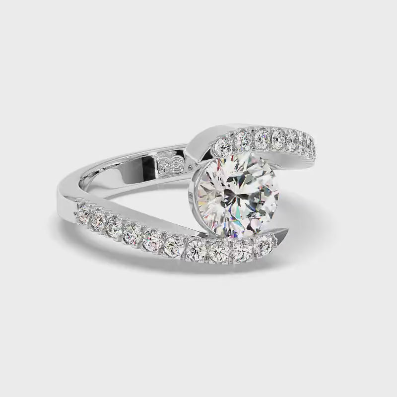 0.65-1.80 CT Round Cut Diamonds - Engagement Ring