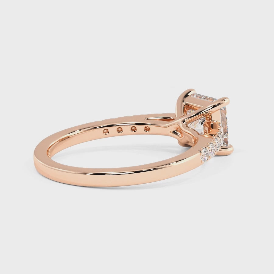 0.65-3.15 CT Round & Princess Cut Lab Grown Diamonds - Engagement Ring
