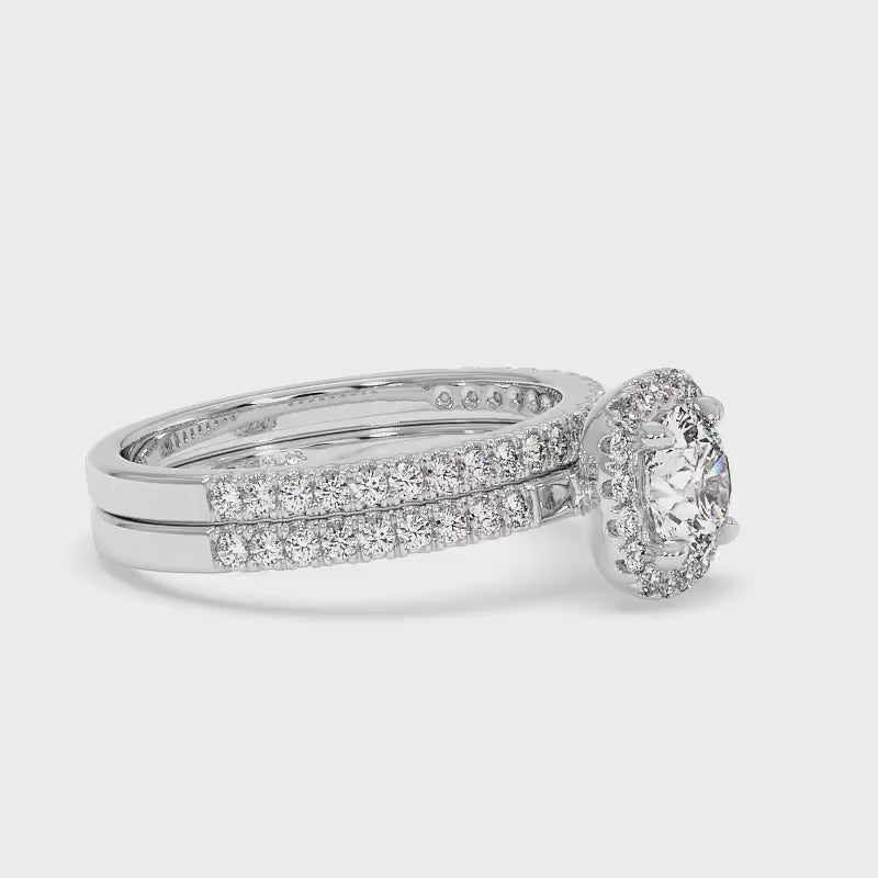 1.00-2.15 CT Round Cut Diamonds - Bridal Set