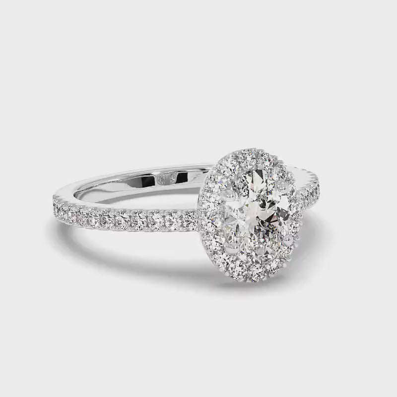 0.72-1.87 CT Round & Oval Cut Diamonds - Engagement Ring