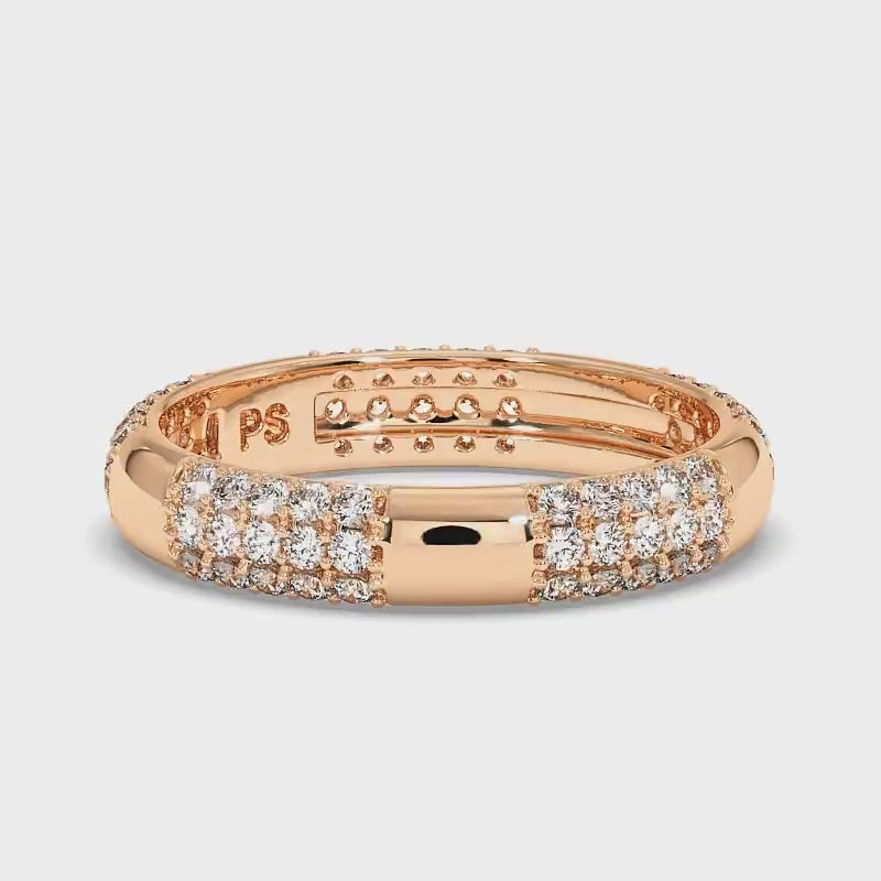 1.00 CT Round Cut Diamonds - Wedding Band