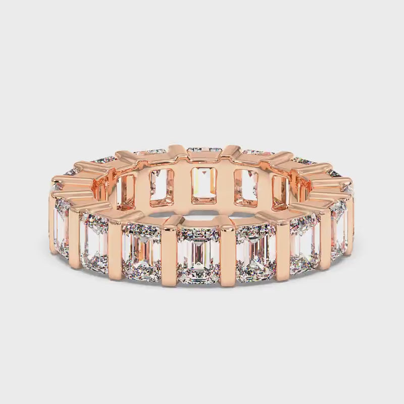 5.50 CT Emerald Cut Diamonds - Eternity Ring