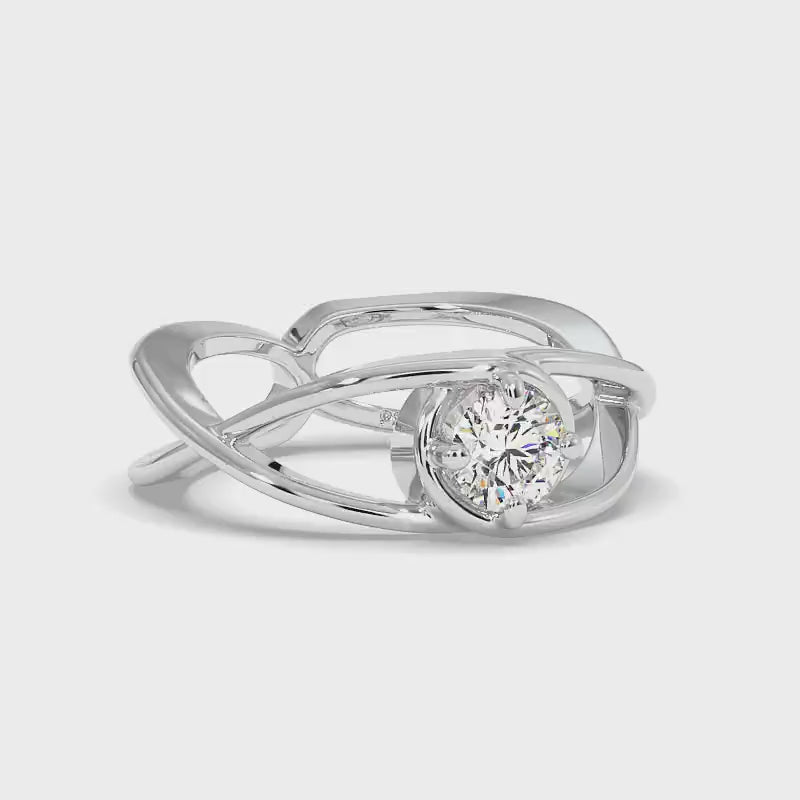 0.50-3.00 CT Round Cut Lab Grown Diamonds - Solitaire Ring