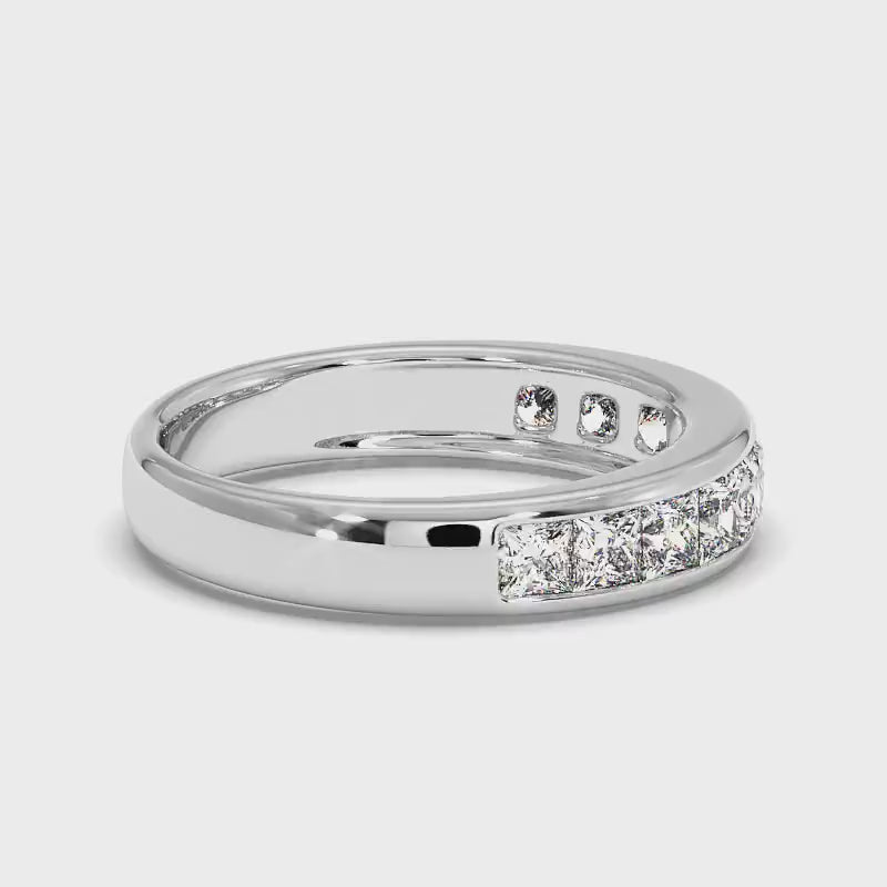 1.65 CT Princess Cut Diamonds - Wedding Band