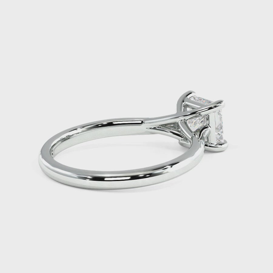 0.50-3.00 CT Princess Cut Lab Grown Diamonds -  Solitaire Ring