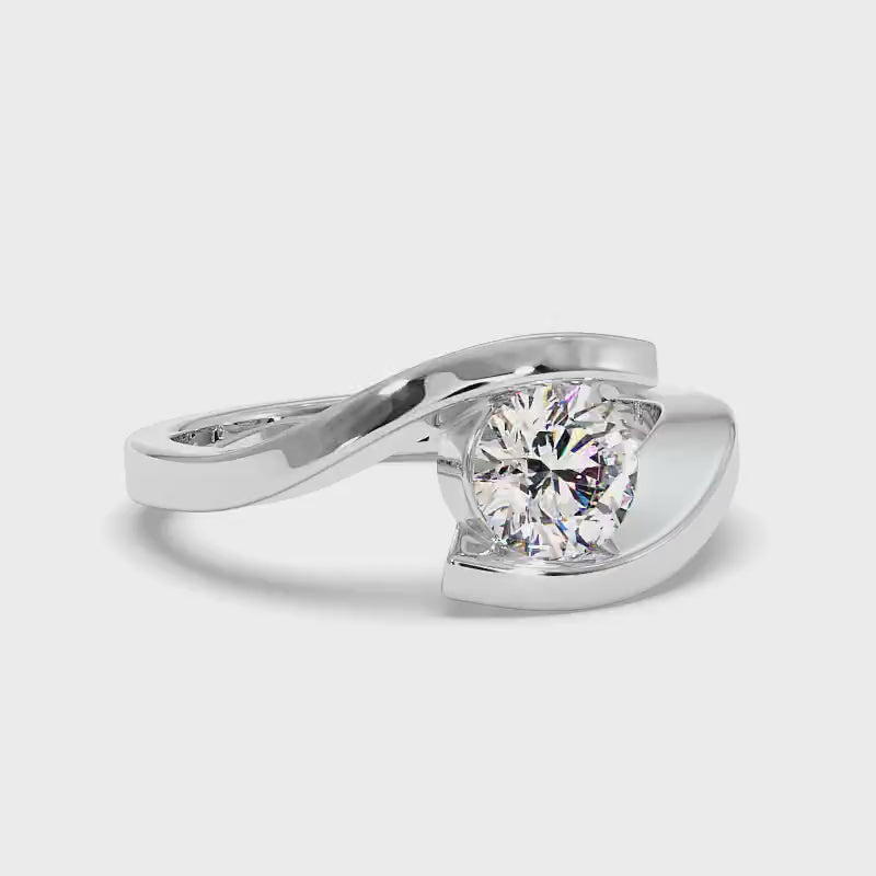 0.50-3.00 CT Round Cut Lab Grown Diamonds - Solitaire Ring