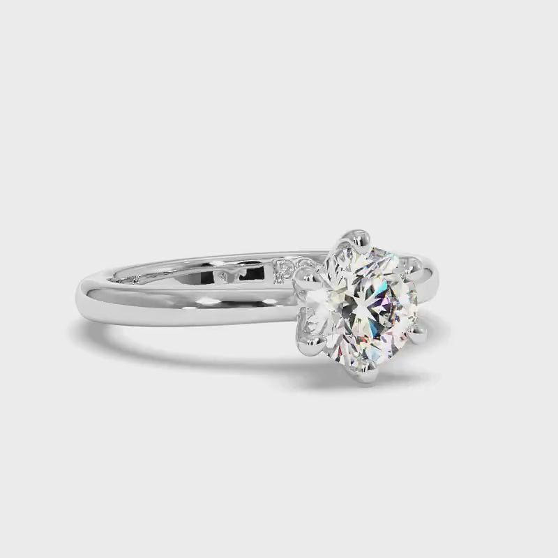 0.50-3.00 CT Round Cut Lab Grown Diamonds - Solitaire Ring