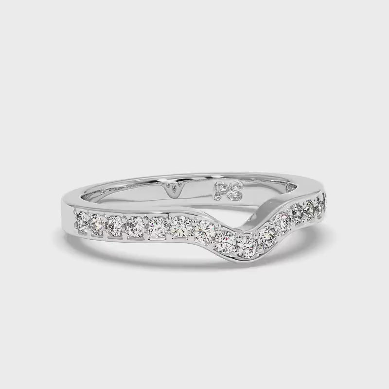 0.35 CT Round Cut Diamonds - Wedding Band