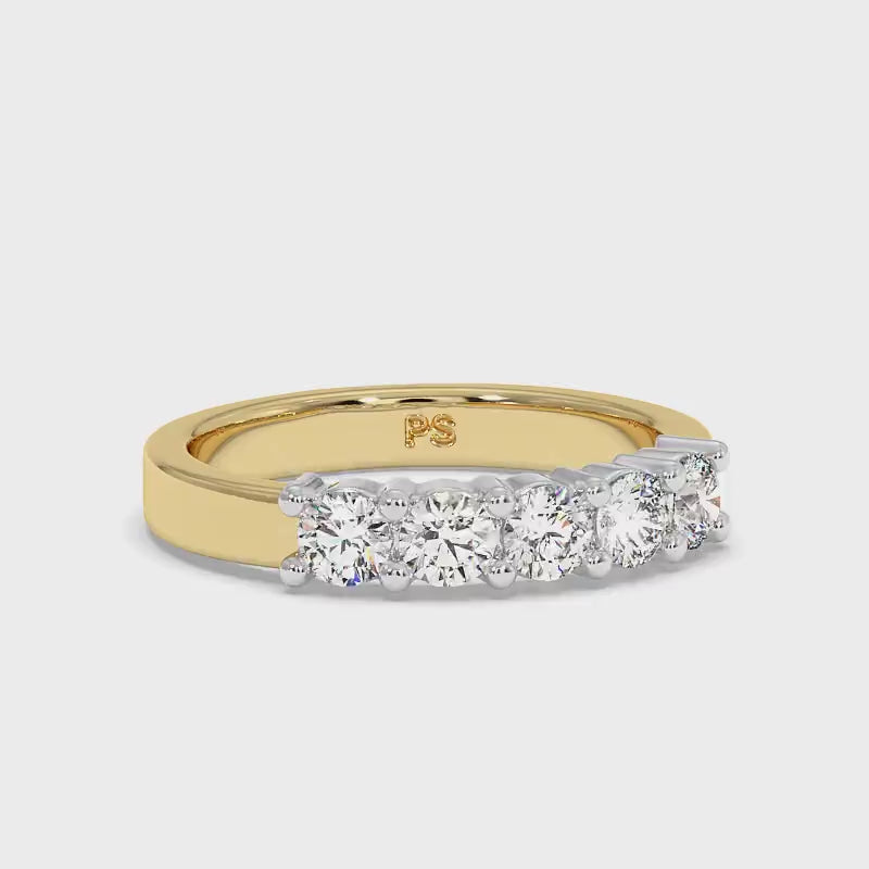 0.80 CT Round Cut Diamonds - Wedding Band