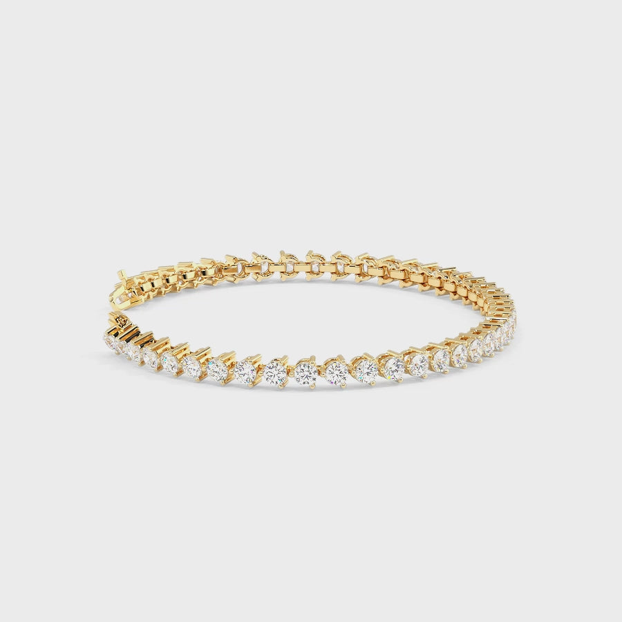 2.00-10.00 CT Round Cut Lab Grown Diamonds - Tennis Bracelet